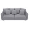 SCHLAFSOFA  mit Armteil links, Armteil rechts Webstoff Grau  - Schwarz/Grau, Design, Textil (223/96/95cm) - MID.YOU