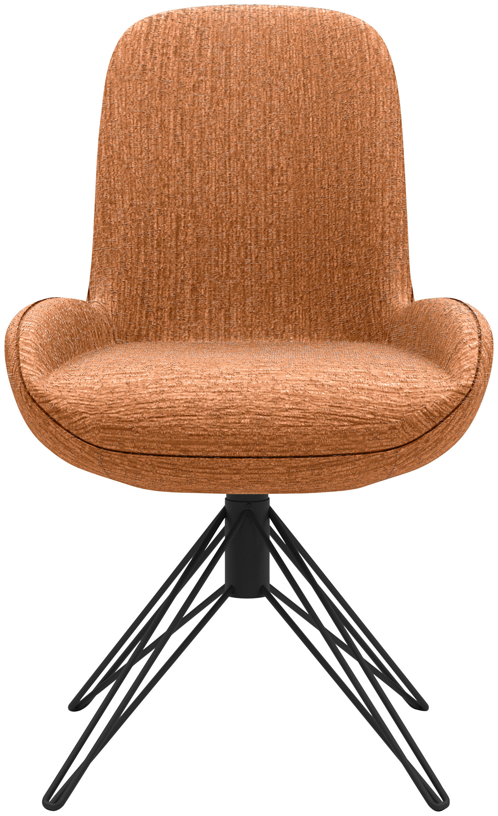 STUHL Chenille Kupferfarben  - Schwarz/Kupferfarben, Design, Textil/Metall (55/90,5/62cm) - Musterring