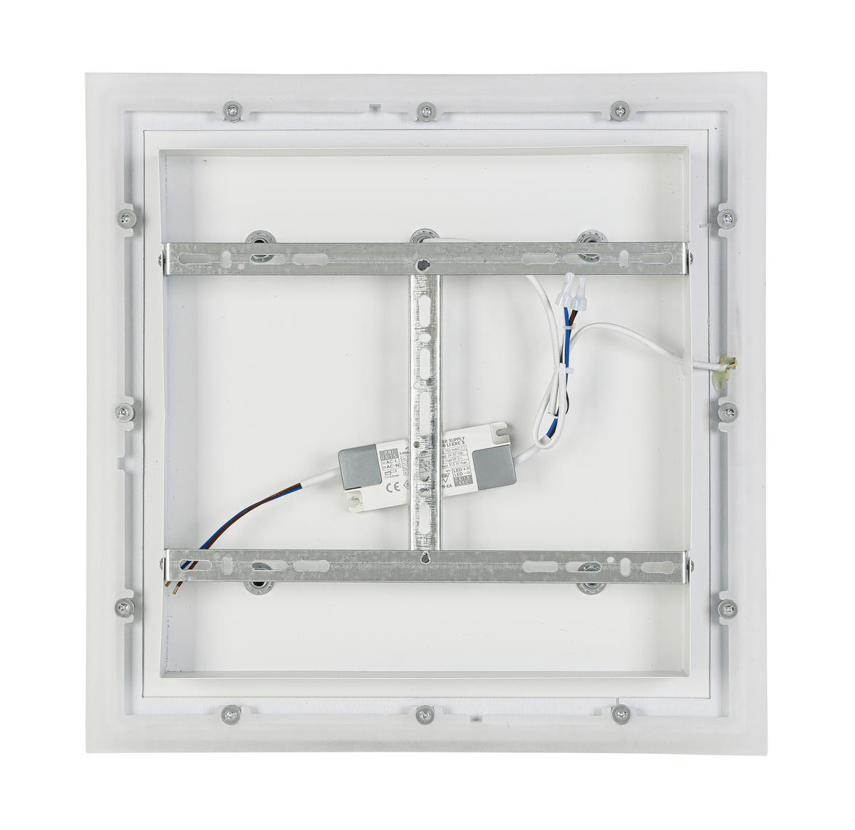 DECKENLEUCHTE 40/40/7,5 cm  - Champagner, Trend, Kunststoff/Metall (40/40/7,5cm) - Collett's Monde