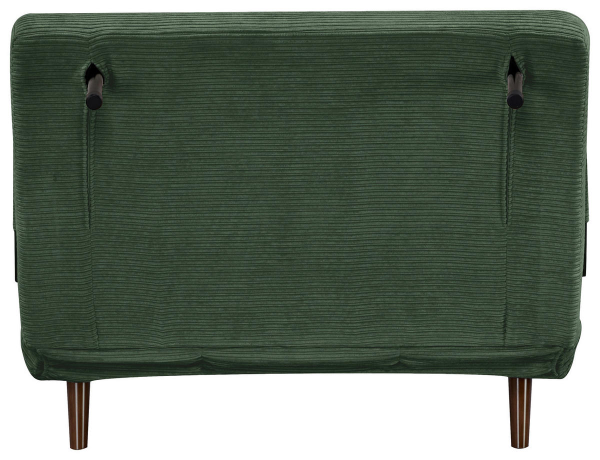 SCHLAFSESSEL Cord Grün    - Hellbraun/Grün, MODERN, Holz/Textil (107/82/91cm) - Livetastic