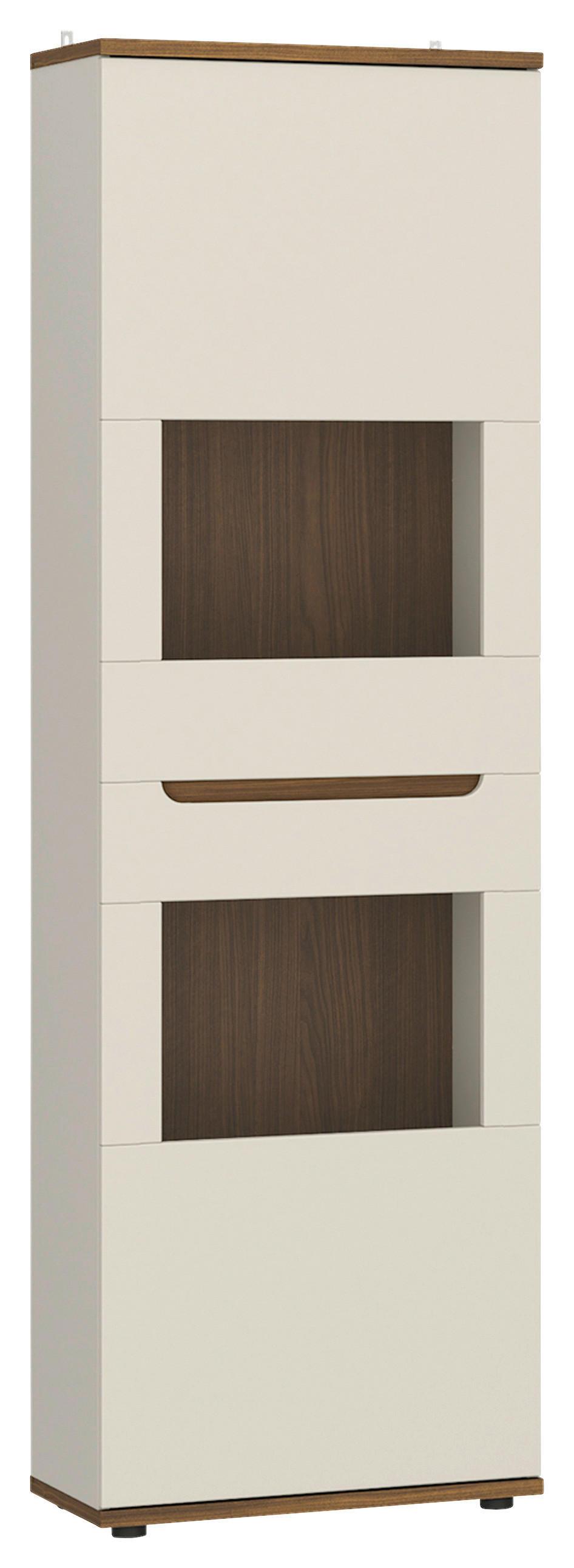 VITRIN diófa színű, kasmírszínű  - kasmírszínű/diófa színű, Basics, műanyag/faalapú anyag (60/199/38cm) - Hom`in