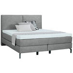 BOXSPRINGBETT 180/200 cm  in Grau  - Schwarz/Grau, KONVENTIONELL, Textil/Metall (180/200cm) - Dieter Knoll