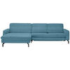 ECKSOFA in Cord Petrol  - Petrol/Schwarz, Design, Textil/Metall (178/302cm) - Beldomo Style