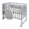 BEISTELLBETT Stubenbett 3 in 1 Little Stars  - Taupe/Grau, Basics, Holzwerkstoff/Kunststoff (49,5/85,5/90cm) - Roba