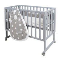 BEISTELLBETT Stubenbett 3 in 1 Little Stars  - Taupe/Grau, Basics, Holzwerkstoff/Kunststoff (49,5/85,5/90cm) - Roba