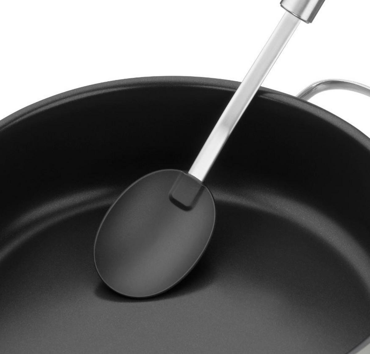 SERVIERLÖFFEL - Edelstahlfarben/Schwarz, Basics, Kunststoff/Metall (33cm) - Silit