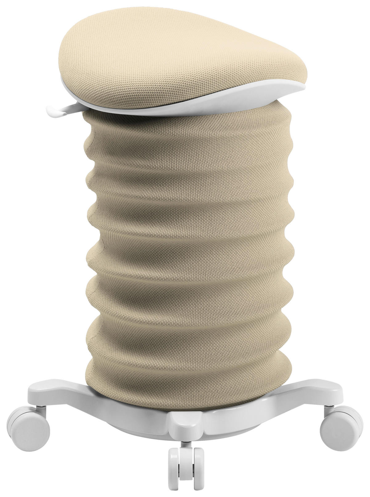 BÜROHOCKER Weiß, Goldfarben  - Goldfarben/Weiß, Design, Kunststoff/Textil (37,5/58-70/36cm) - Topstar