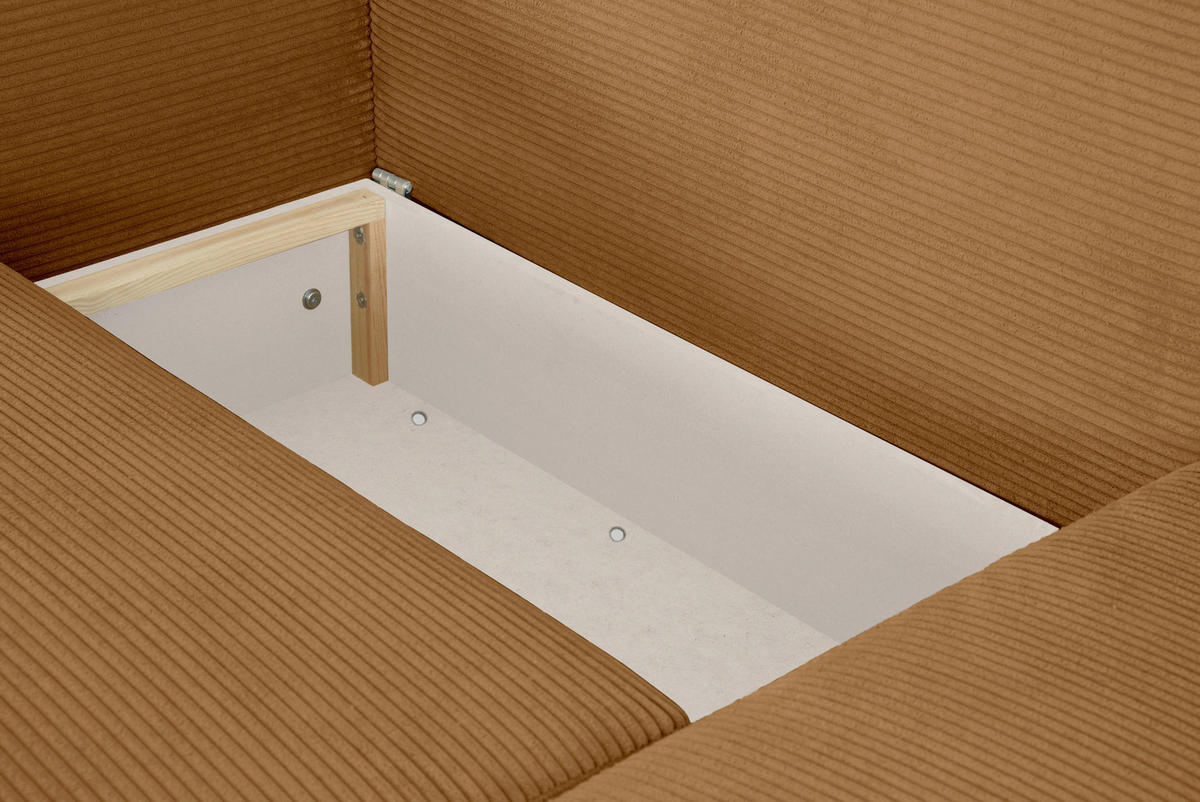 ECKSOFA in Cord Braun  - Braun, Design, Textil (250/151cm) - MID.YOU