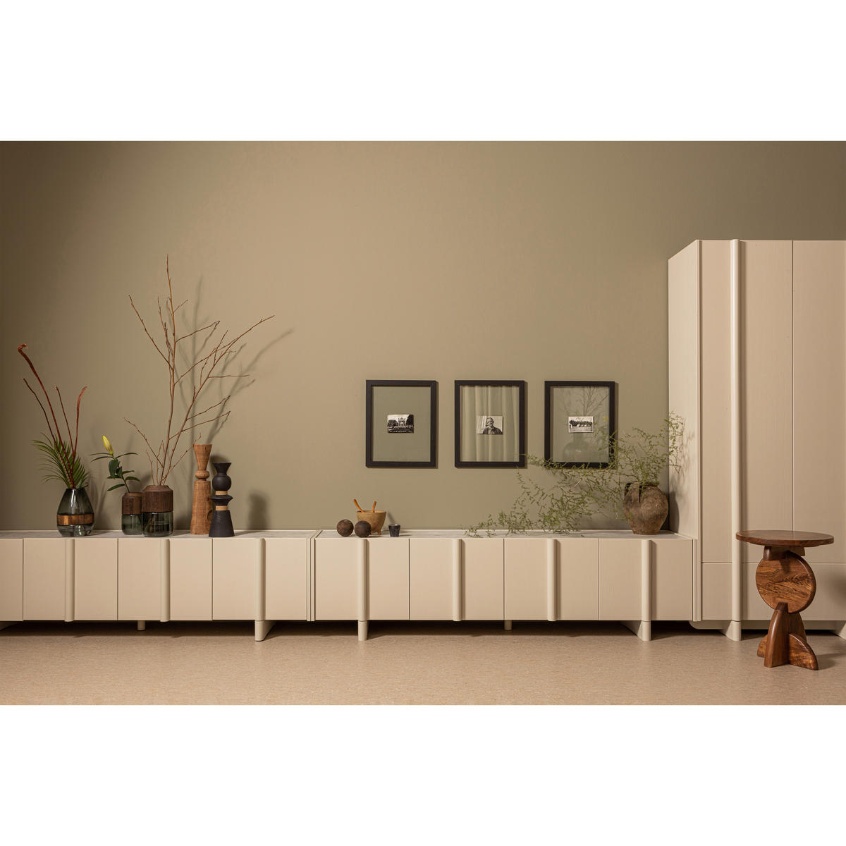 GARDEROBENSCHRANK Basu  in 101/210/46 cm  - Grauweiß, Design, Holz (101/210/46cm) - Livetastic