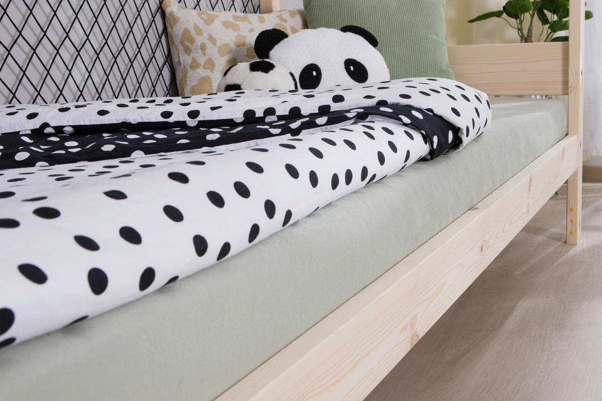BODENBETT 90/200 cm Naturfarben  - Naturfarben, Modern, Holz/Textil (90/200cm) - MID.YOU