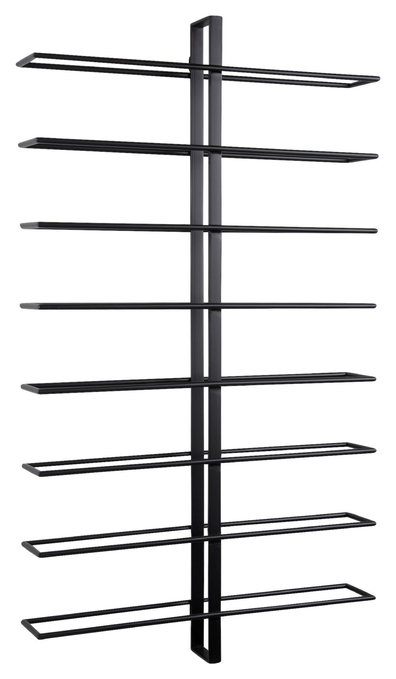 WEINREGAL 52/90/9 cm  - Schwarz, Basics, Metall (52/90/9cm) - Present Time