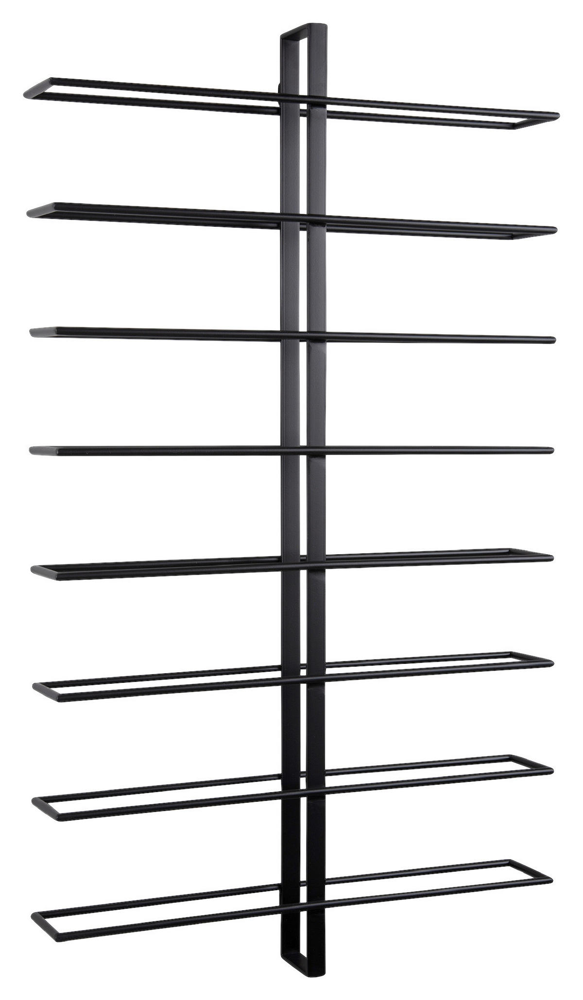 WEINREGAL 52/90/9 cm  - Schwarz, Basics, Metall (52/90/9cm) - Present Time