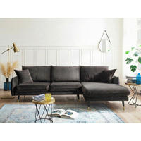 ECKSOFA Eckteil  ROSSANA-2S.REC Anthrazit  - Anthrazit, MODERN, Holz/Textil (258/160cm) - MID.YOU