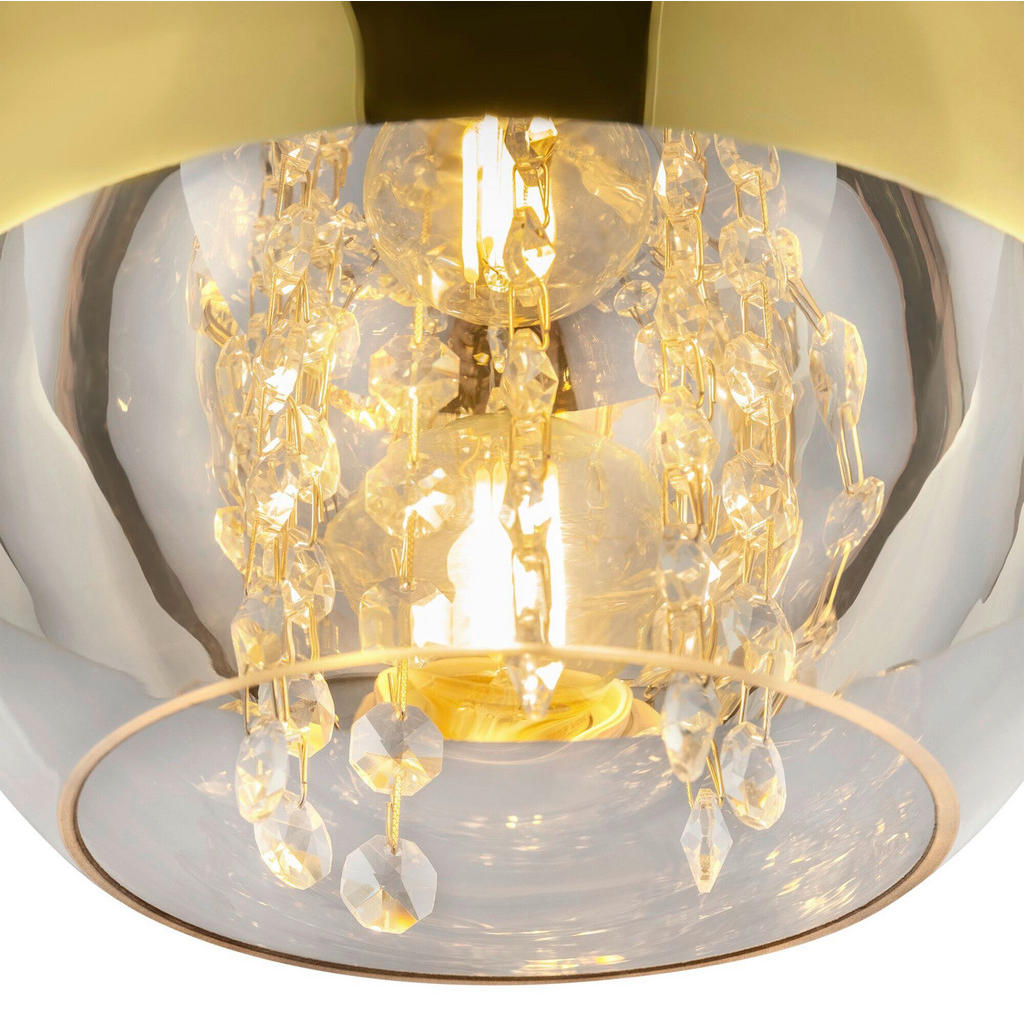 Thumbnail - Maytoni Pendelleuchte Pendant, Gold, Transparent, Metall, Glas, Kugel,Kugel, 17.5x20x20 cm, CE, beliebig kürzbar, gleich...