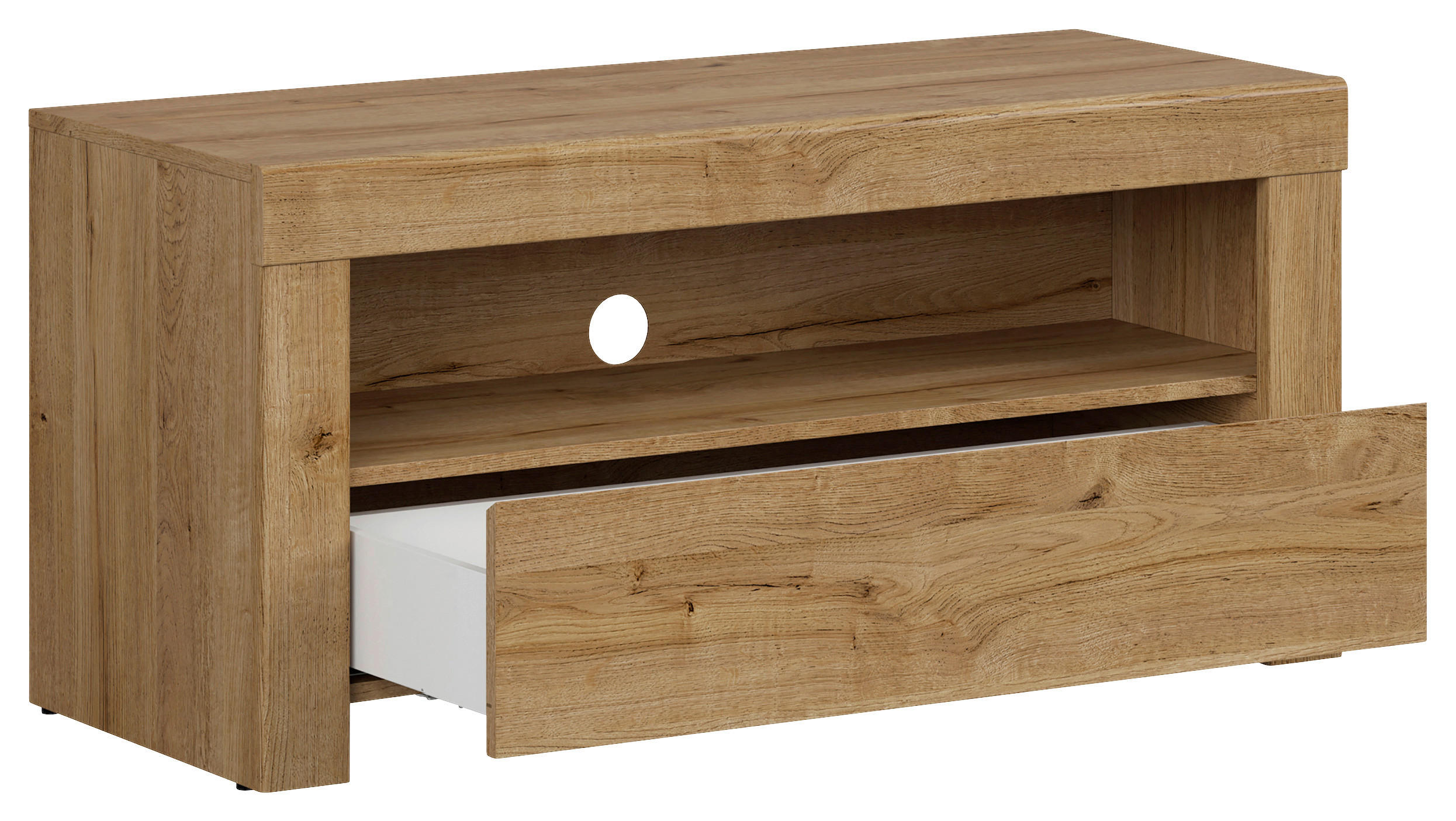LOWBOARD  in 106/50,5/42 cm  - Eichefarben/Schwarz, Design, Holzwerkstoff/Kunststoff (106/50,5/42cm)