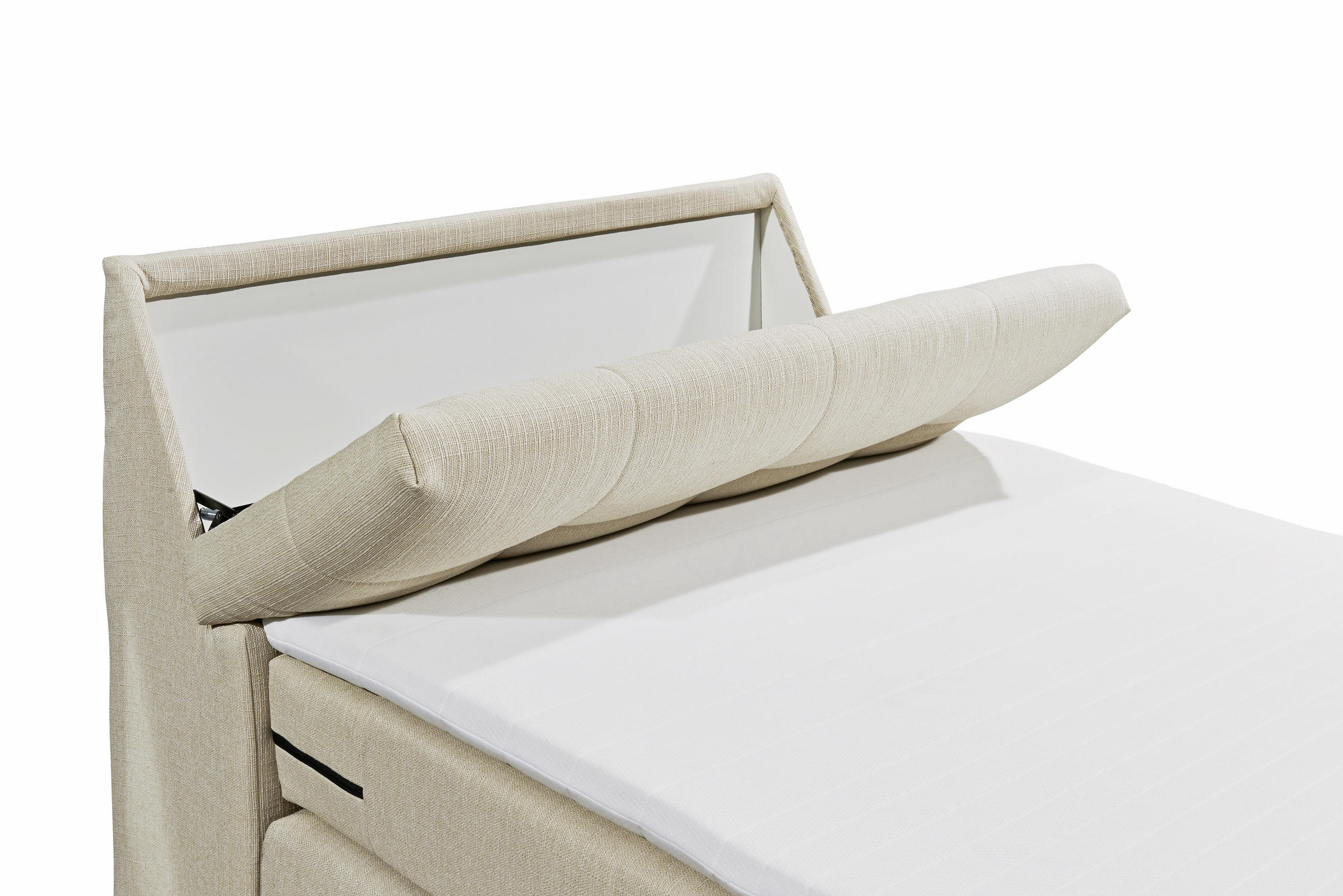 BOXSPRINGBETT 120/200 cm in Creme - Silberfarben/Creme, Design, Kunststoff/Textil (120/200cm) - Esposa