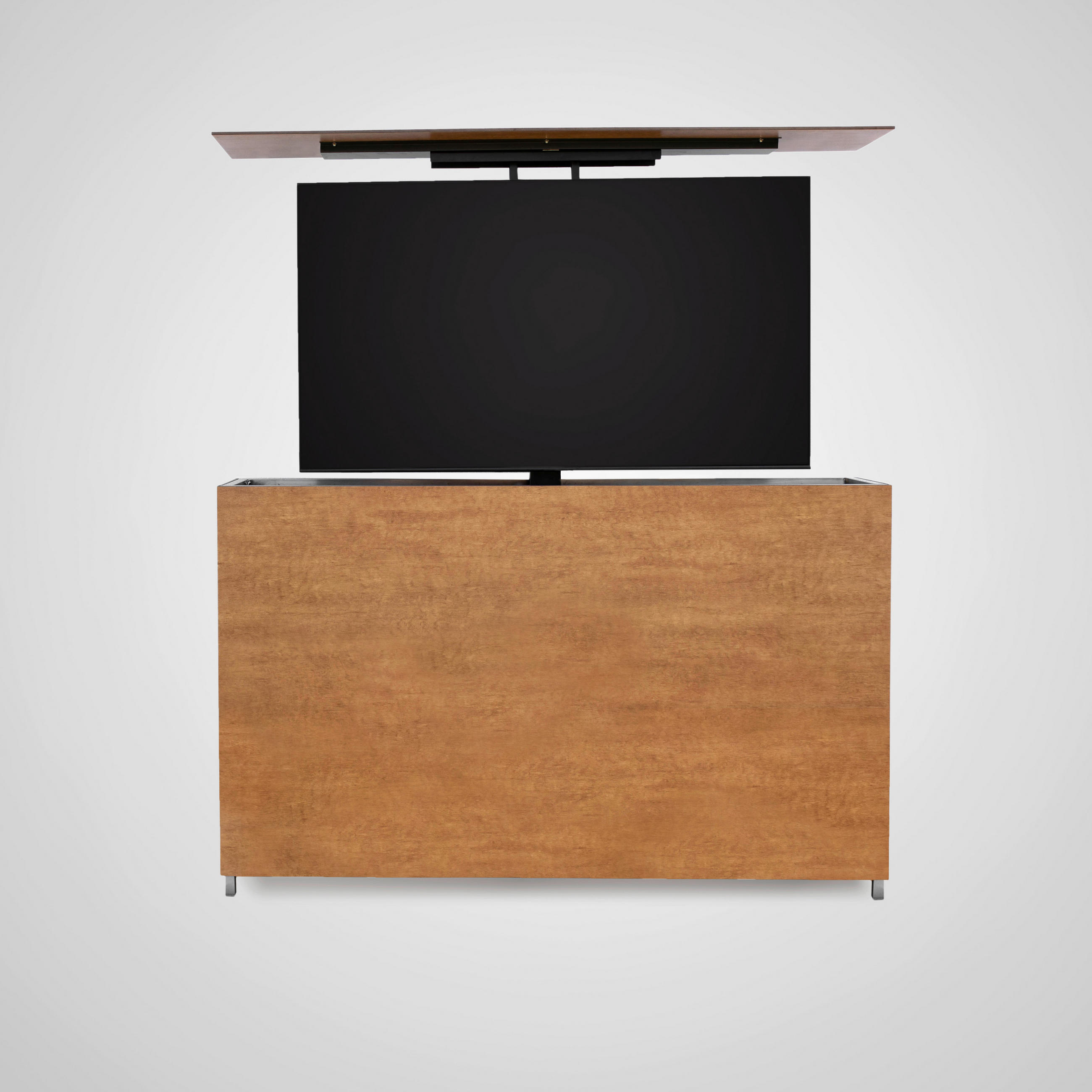 TV-ELEMENT - Edelstahlfarben/Eichefarben, Basics, Holzwerkstoff/Metall (159/100/34cm) - Modante