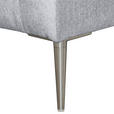 ECKSOFA Grau Chenille Rückenkissen, Rücken echt  - Silberfarben/Grau, KONVENTIONELL, Textil/Metall (143/284cm) - Carryhome