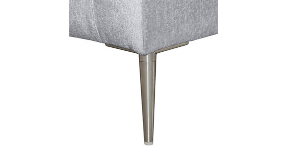 ECKSOFA Grau Chenille Rückenkissen, Rücken echt  - Silberfarben/Grau, KONVENTIONELL, Textil/Metall (143/284cm) - Carryhome