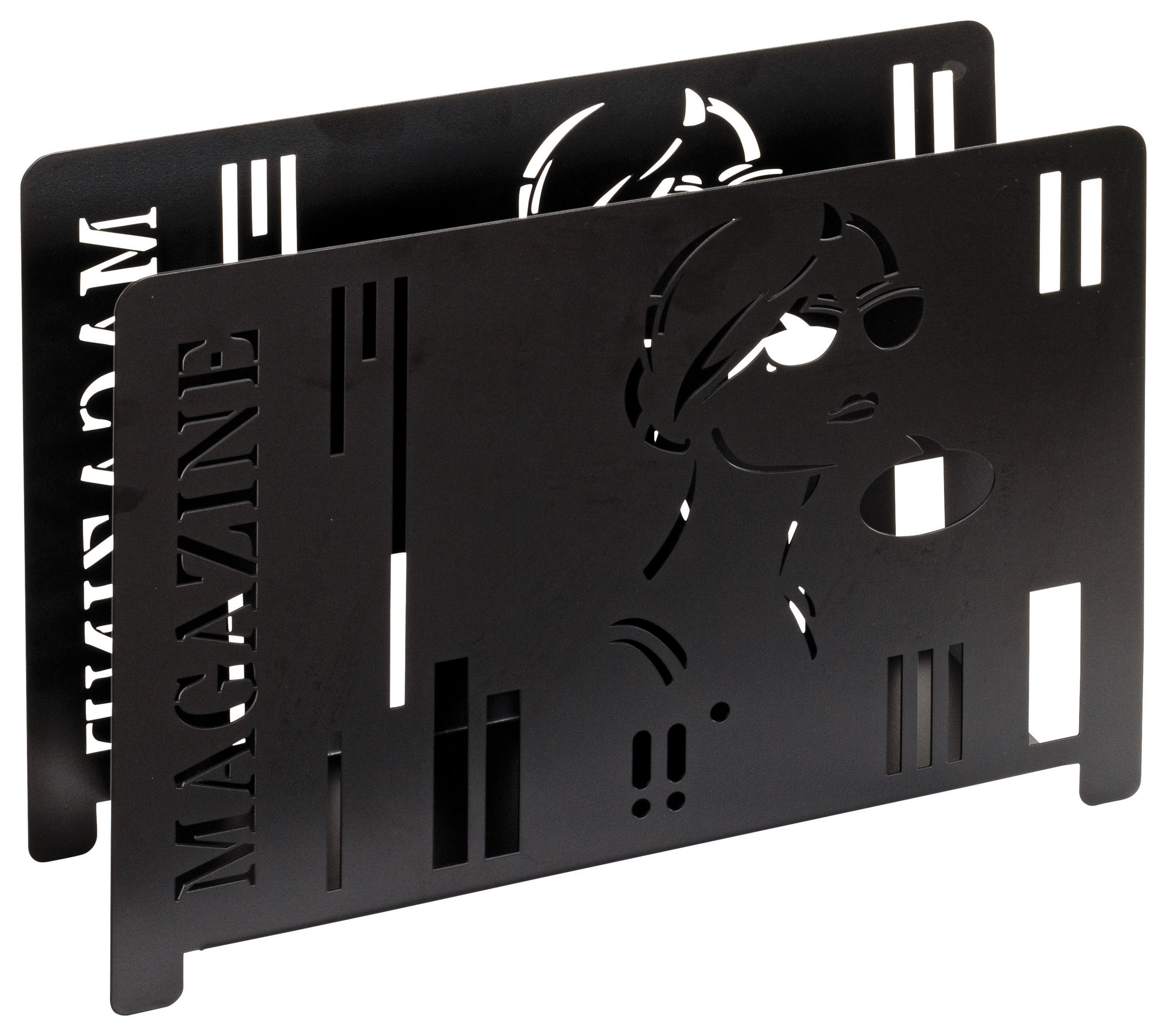 ZEITUNGSSTÄNDER Metall Schwarz  - Schwarz, Design, Metall (37/26/12cm)