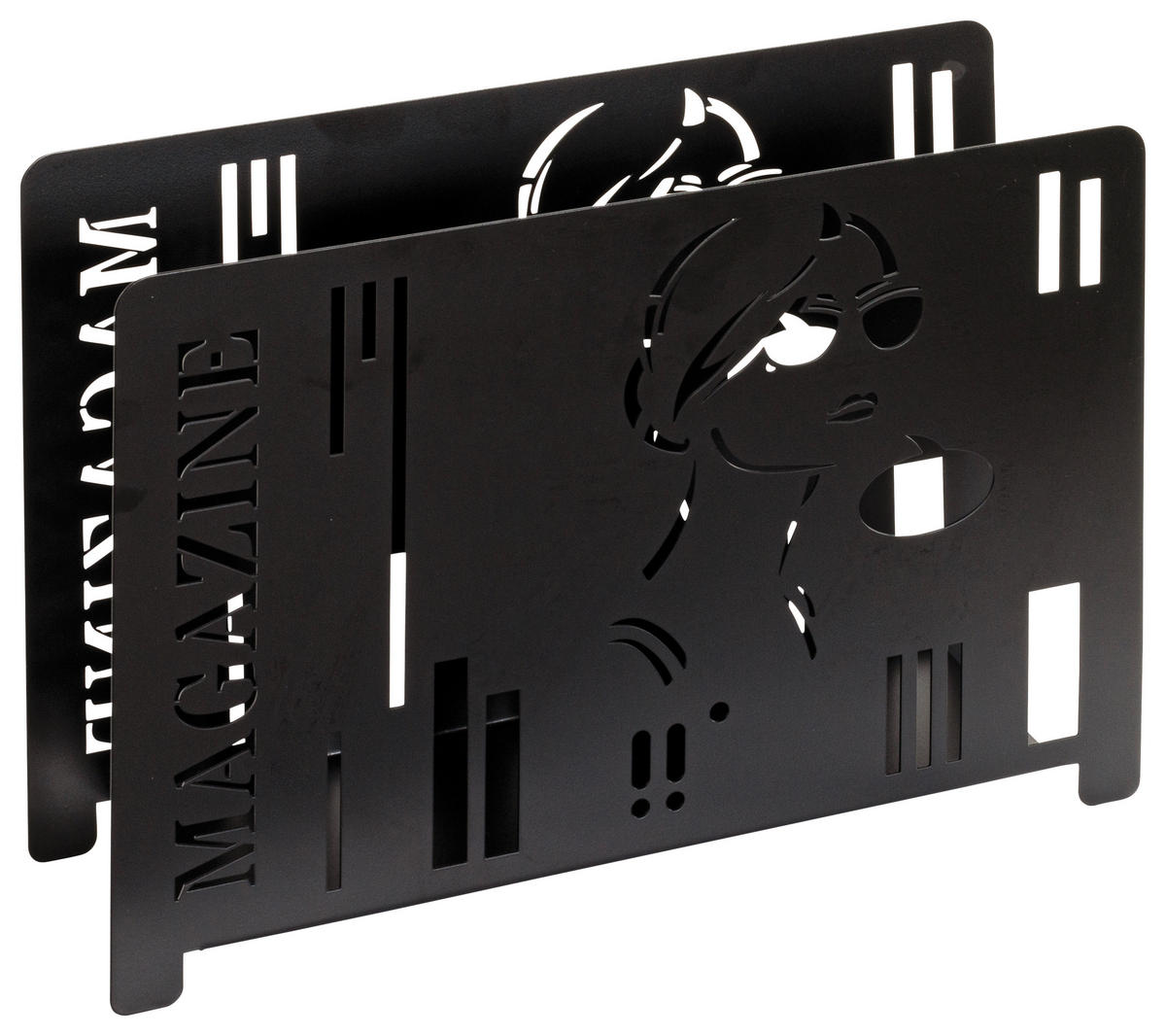 ZEITUNGSSTÄNDER Metall Schwarz  - Schwarz, Design, Metall (37/26/12cm)