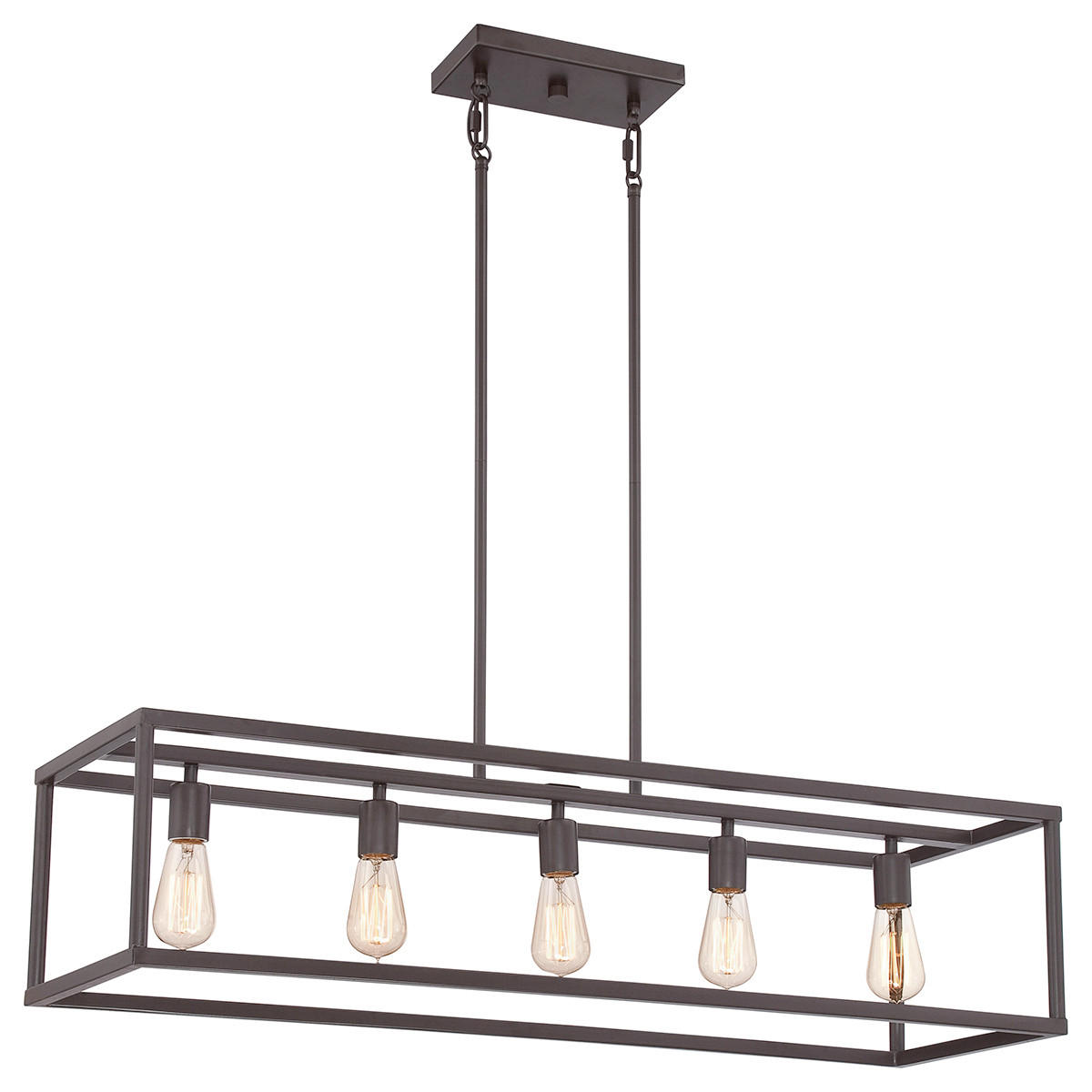 HÄNGLAMPA New-Harbor-Isle 96.5/37/30.5 cm  - bronsfärgad, Lifestyle, metall (96.5/37/30.5cm) - Elstead Lighting