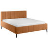 POLSTERBETT 180/200 cm  in Dunkelorange  - Dunkelorange/Schwarz, Trend, Holz/Textil (180/200cm) - home24