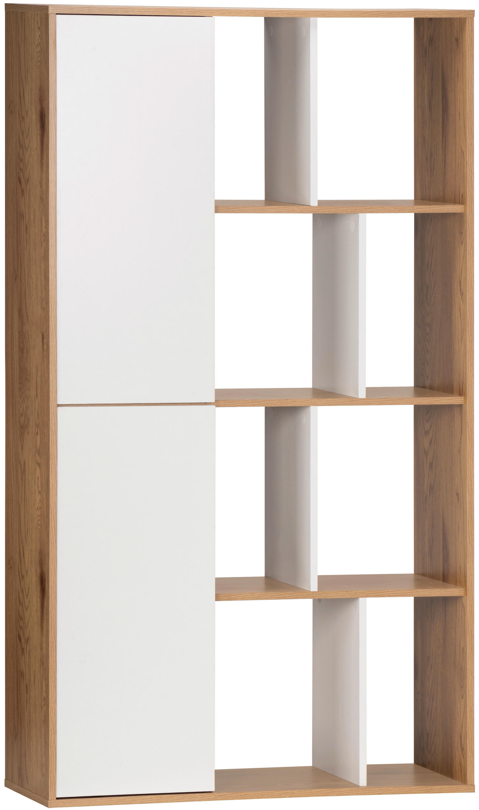 REGAL  90/159/29,5 cm Naturfarben, Weiß  - Naturfarben/Weiß, Design, Holzwerkstoff (90/159/29,5cm) - Livetastic