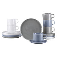 KAFFESERVIS Session Urban 18 delar  - vit/gråblå, Basics, keramik - Creatable