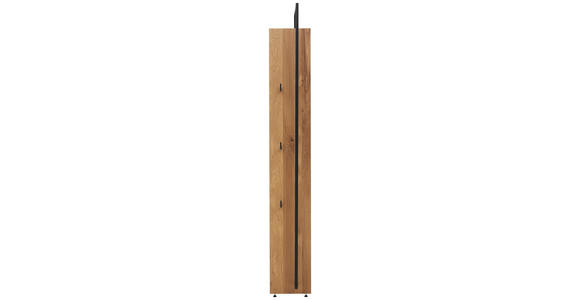 WANDGARDEROBE - Eichefarben/Anthrazit, Natur, Holz/Metall (28,8/210,3/38,4cm) - Valnatura