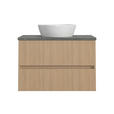 WASCHTISCHKOMBI 80 cm  - Eichefarben/Weiß, KONVENTIONELL, Keramik/Holzwerkstoff (80cm) - Xora
