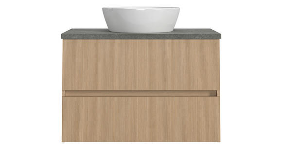 WASCHTISCHKOMBI 80 cm  - Eichefarben/Weiß, KONVENTIONELL, Keramik/Holzwerkstoff (80cm) - Xora