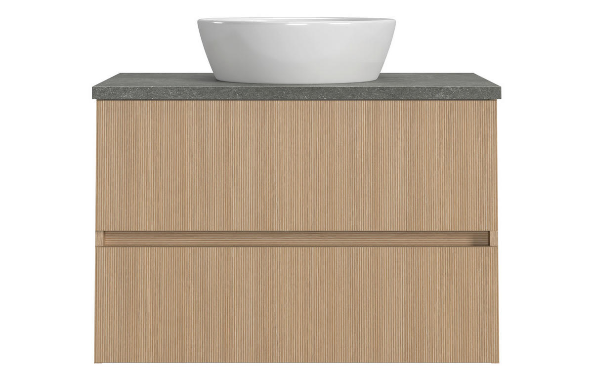 WASCHTISCHKOMBI 80 cm  - Eichefarben/Weiß, KONVENTIONELL, Keramik/Holzwerkstoff (80cm) - Xora