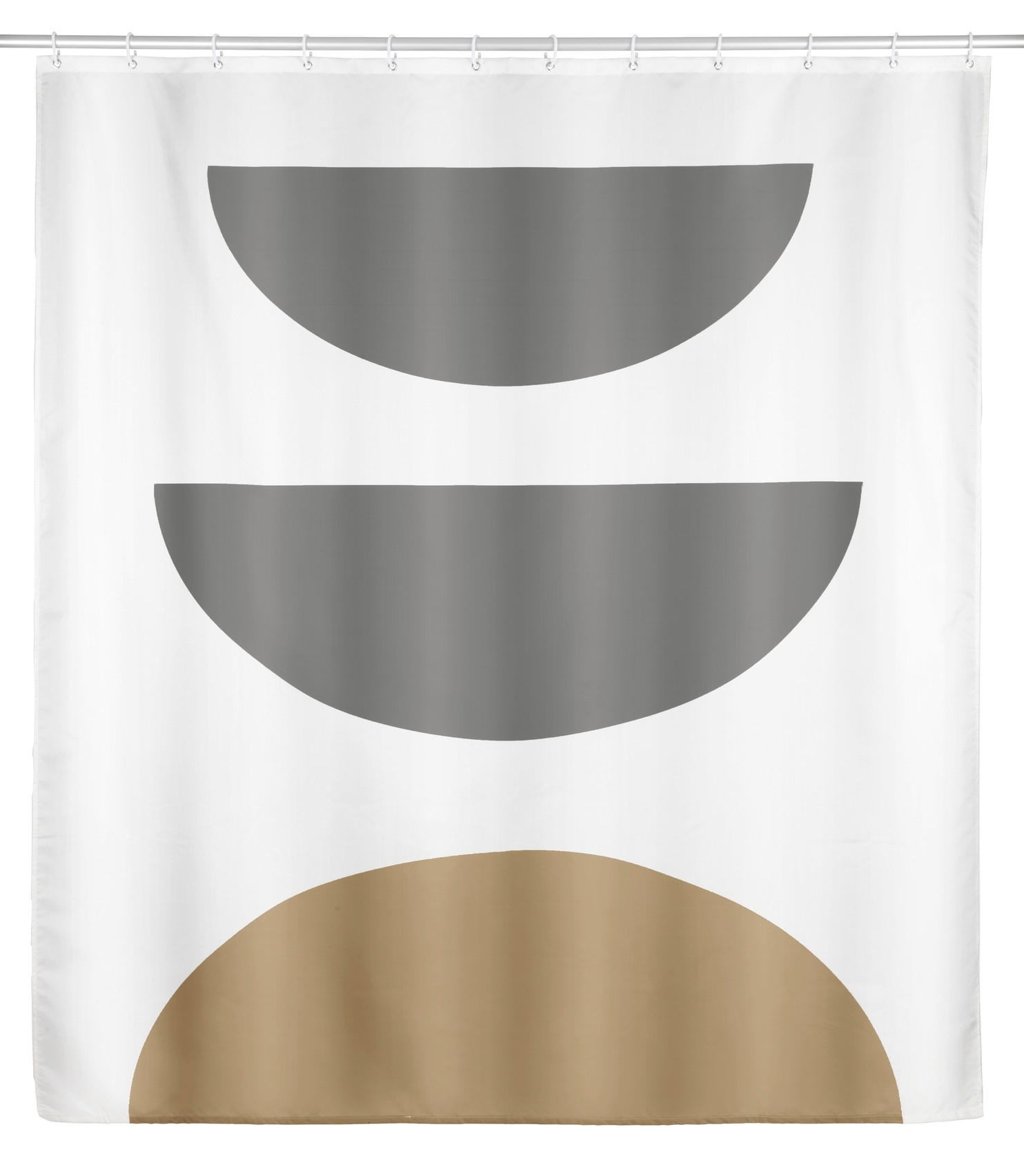 DUSCHVORHANG 200/180 cm  - Terracotta/Weiß, KONVENTIONELL, Kunststoff (200/180cm) - Schöner Wohnen