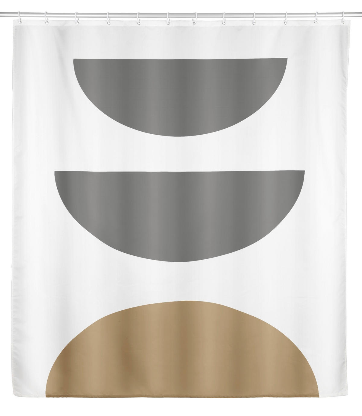 DUSCHVORHANG 200/180 cm  - Terracotta/Weiß, KONVENTIONELL, Kunststoff (200/180cm) - Schöner Wohnen