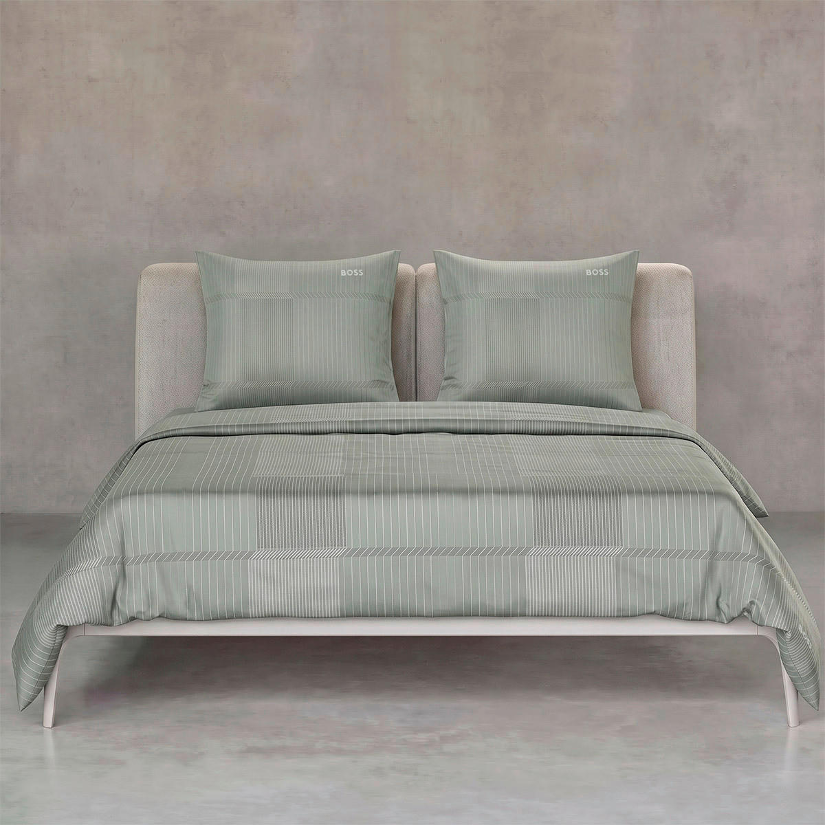 BETTWÄSCHESET 3-teilig Logan 200/210 cm  - Salbeigrün, Design, Textil (200/210cm) - Hugo Boss