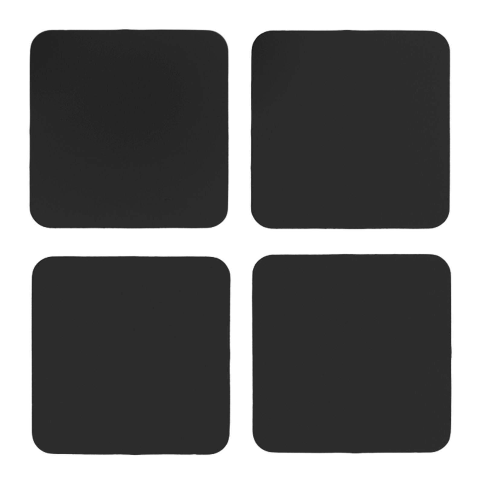 GLASUNTERSETZER  - Schwarz, Basics, Leder (10/10/0.2cm)