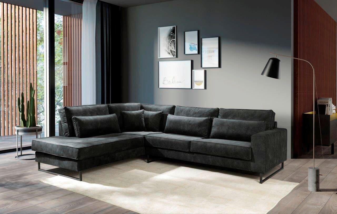 Livetastic ROHOVÁ SEDAČKA, textil, kompozitní dřevo, barvy grafitu