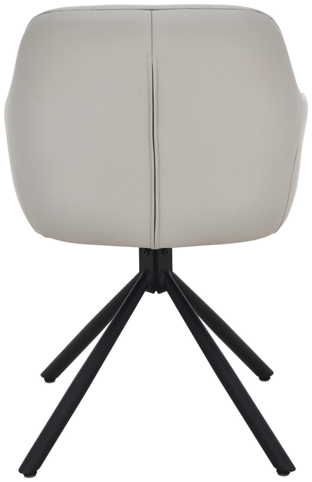 ARMLEHNSTUHL  in Eisen Echtleder pigmentiert  - Beige/Schwarz, Basics, Leder/Holz (56/82/59cm) - Livetastic