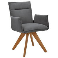 ARMLEHNSTUHL  in Cord  - Wildeiche/Anthrazit, Design, Holz/Textil (59/87/62cm) - Johann Jakob