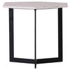 BEISTELLTISCH in Metall, Stein 60/51/50 cm  - Weiss/Goldfarben, Design, Stein/Metall (60/51/50cm)