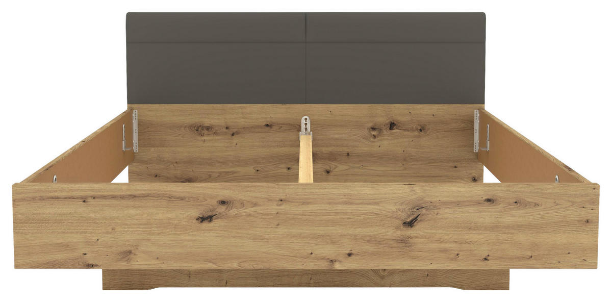 SCHLAFZIMMER Champagner, Eiche Bianco  - Eiche Bianco/Champagner, Design, Glas/Holz (180/200cm) - Musterring