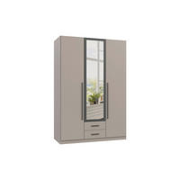 ORMAR S KLASIČNIM VRATIMA boje grafita, siva, sahara   - sahara/siva, Konvencionalno, staklo/drvni materijal (135/199/58cm) - Mömax