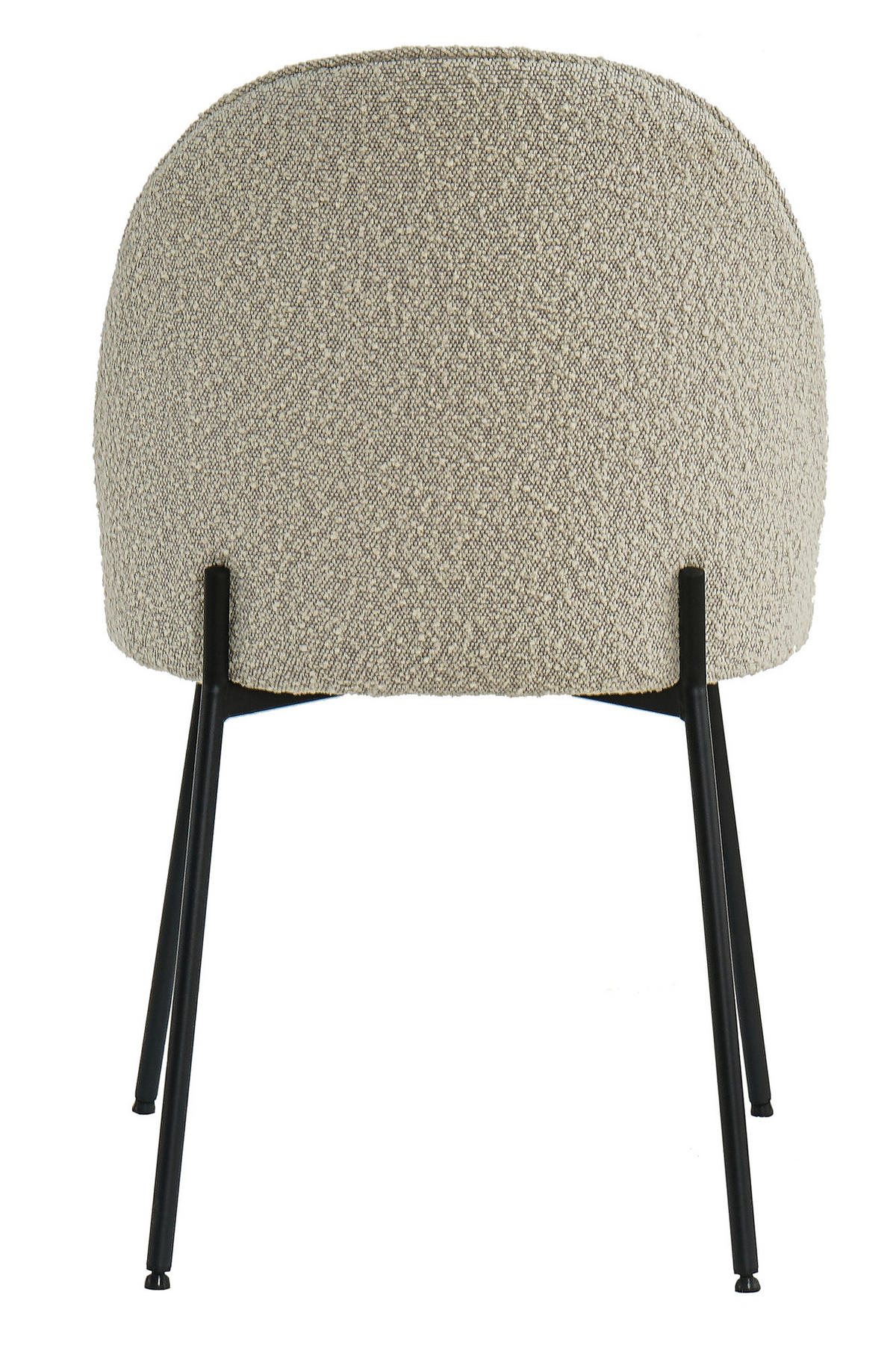 STUHL-SET 2 Stück  in Stahl Bouclé  - Beige/Schwarz, Design, Textil/Metall (49,5/84/47,5cm) - MID.YOU