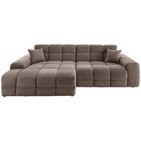 ECKSOFA Taupe Bouclé  - Taupe/Schwarz, MODERN, Kunststoff/Textil (152/301cm) - P & B