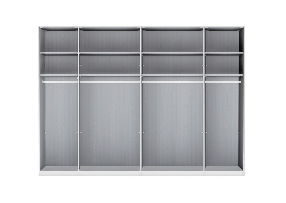 DREHTÜRENSCHRANK in Graphitfarben  - Schwarz/Graphitfarben, Design, Glas/Holzwerkstoff (300/216/58cm) - home24