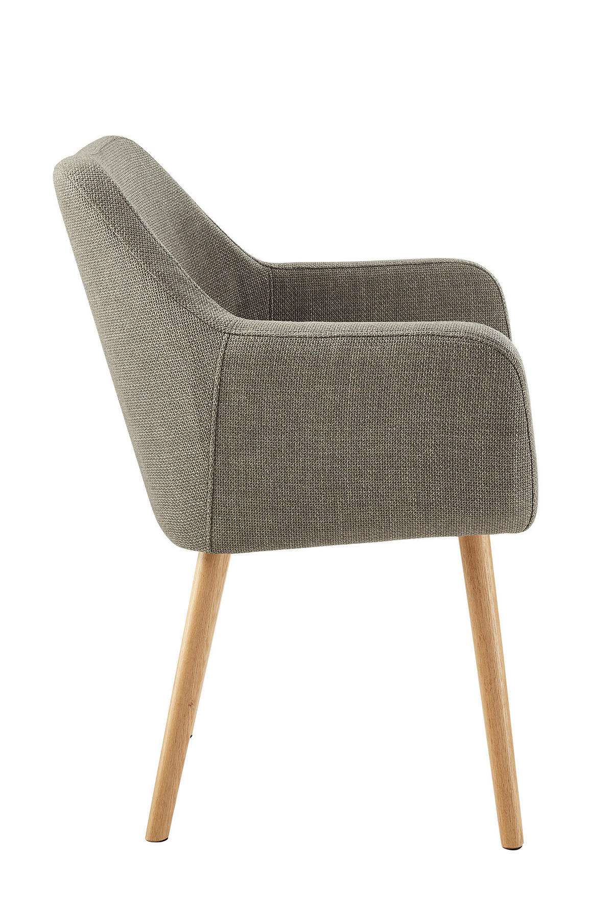 ARMLEHNSTUHL  in Struktur  - Braun/Naturfarben, MODERN, Holz/Textil (62/84/60cm) - Livetastic