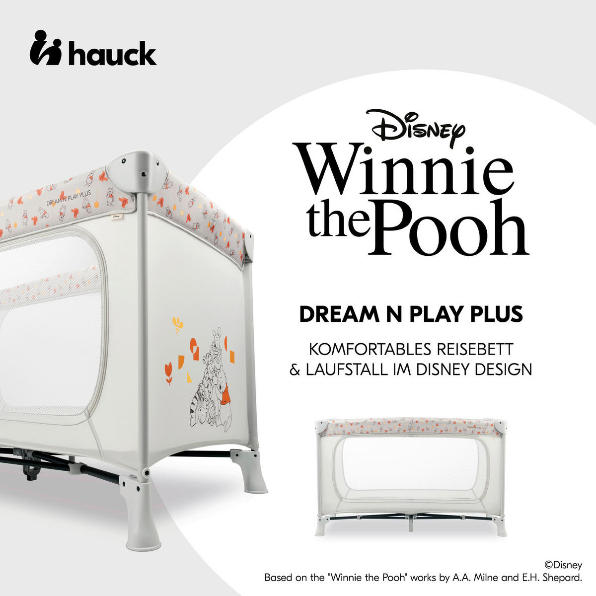 REISEBETT Dream N Play Plus Beige, Multicolor  - Beige/Multicolor, Basics, Kunststoff/Textil (65/76/125cm) - Hauck