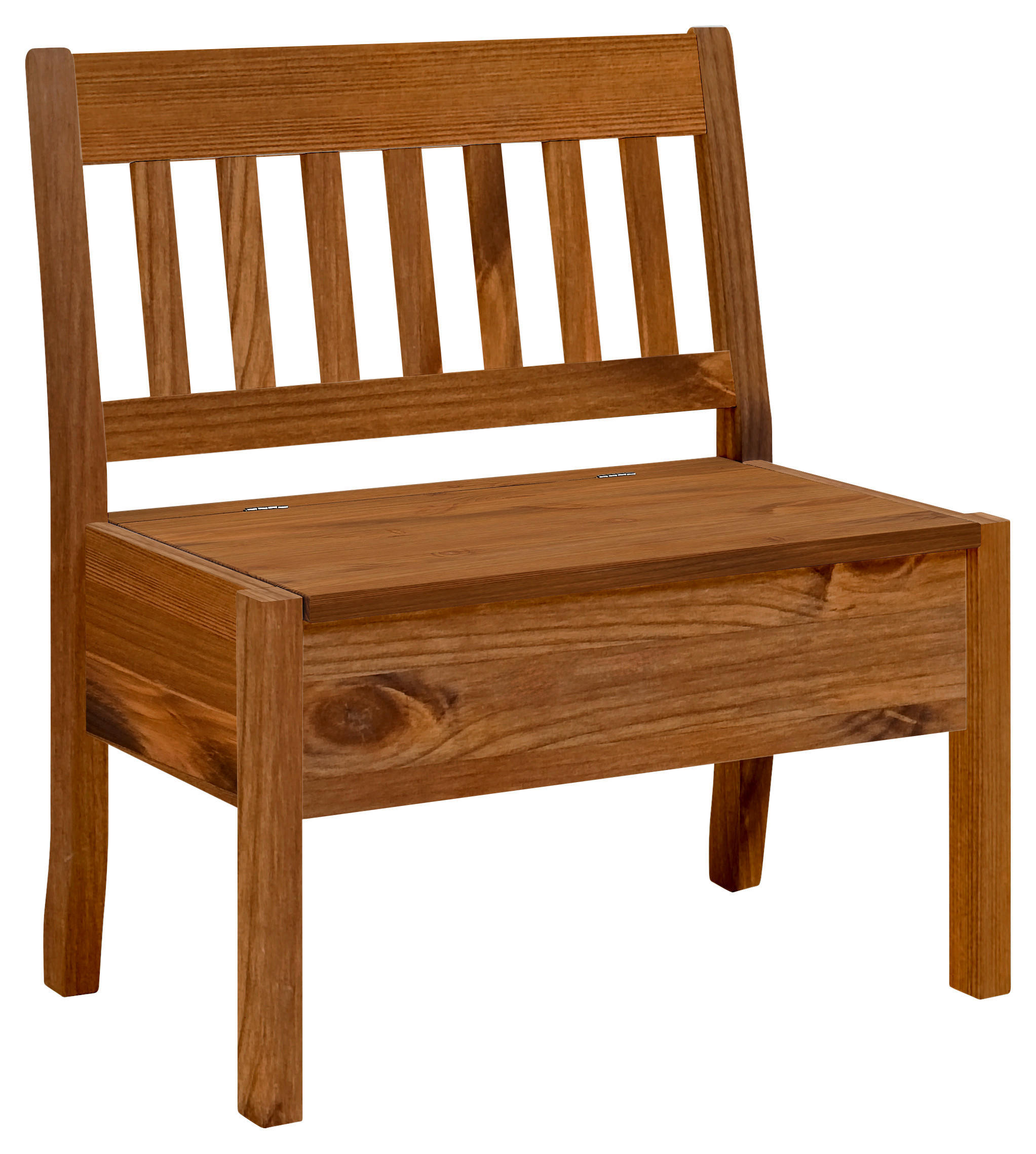 SITZBANK 83/93/58 cm Bernsteinfarben Kiefer massiv - Bernsteinfarben, ROMANTIK / LANDHAUS, Holz (83/93/58cm) - Boxxx