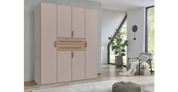 KLEIDERSCHRANK  in Eichefarben, Kaschmir  - Kaschmir/Eichefarben, MODERN, Holzwerkstoff (180/208/65cm) - Carryhome